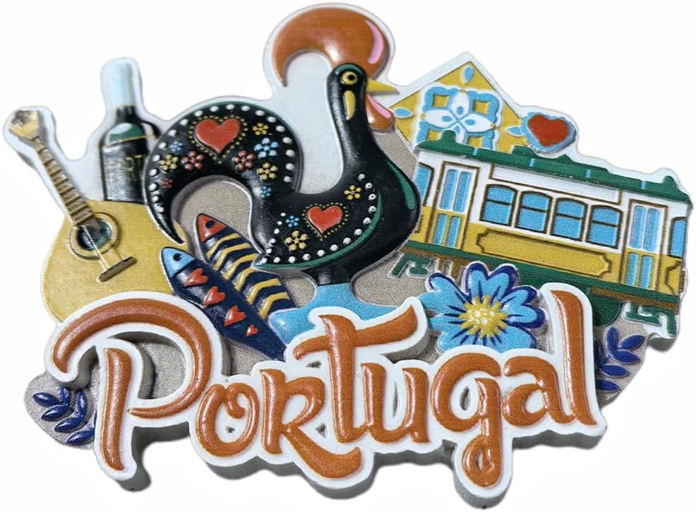 Imán Decorativo de Resina con Diseño de Portugal miniatura 1