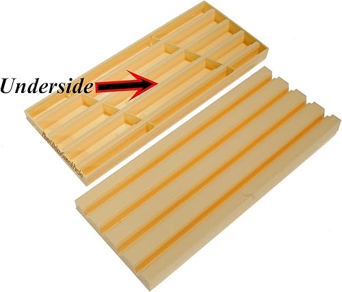 Miniatura 8 de Bandejas de plástico / estantes para dominó o cartas de juego _ Doble uso _ Juego de 4 _ Bono 1 baraja de cartas de juego 100% plástico (color de