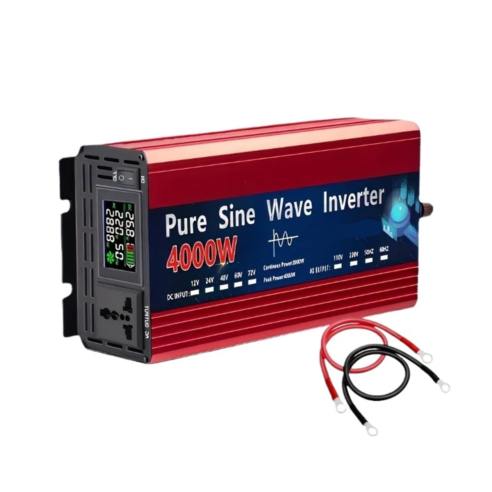SWEWDSQG Pure Sine Wave Inverter 12V 220V 1000W-5000W DC 12v To AC 220v Power Supply Converter Inverter(4000W 12V)