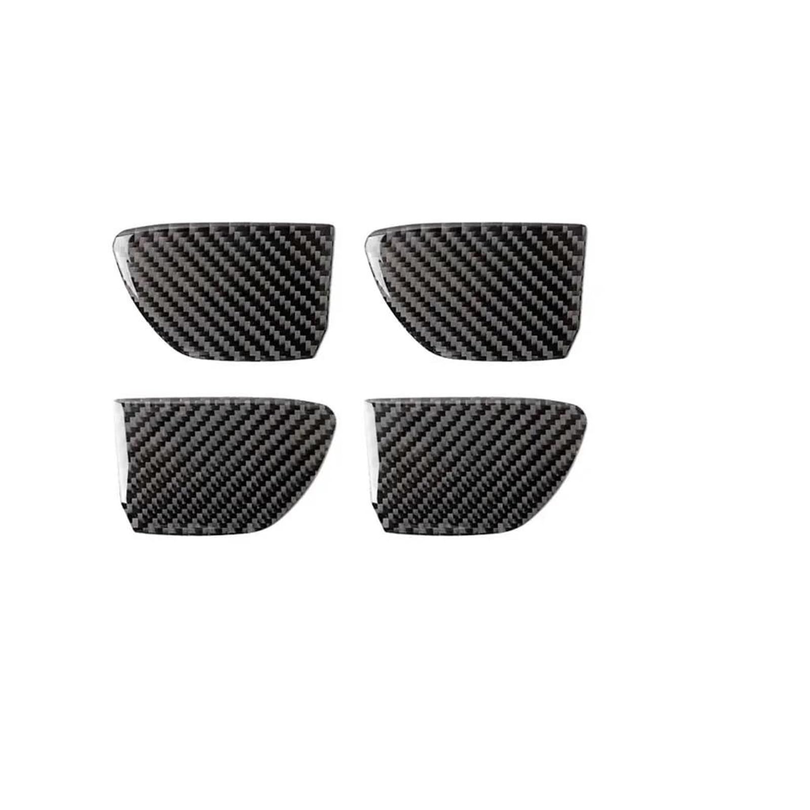 Zapora One Color Carbon Fiber Car Accessories Door Handle Bowl Cover Trim Sticker For Infiniti Q50 Q60 2014-2019