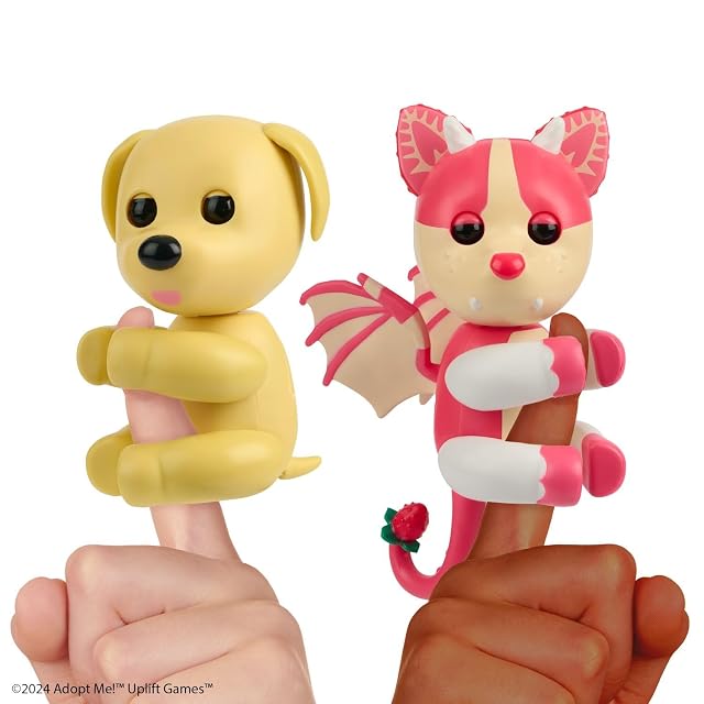 Fingerlings Adopt Me Dog Bat Dragon 2-Pack Bundle