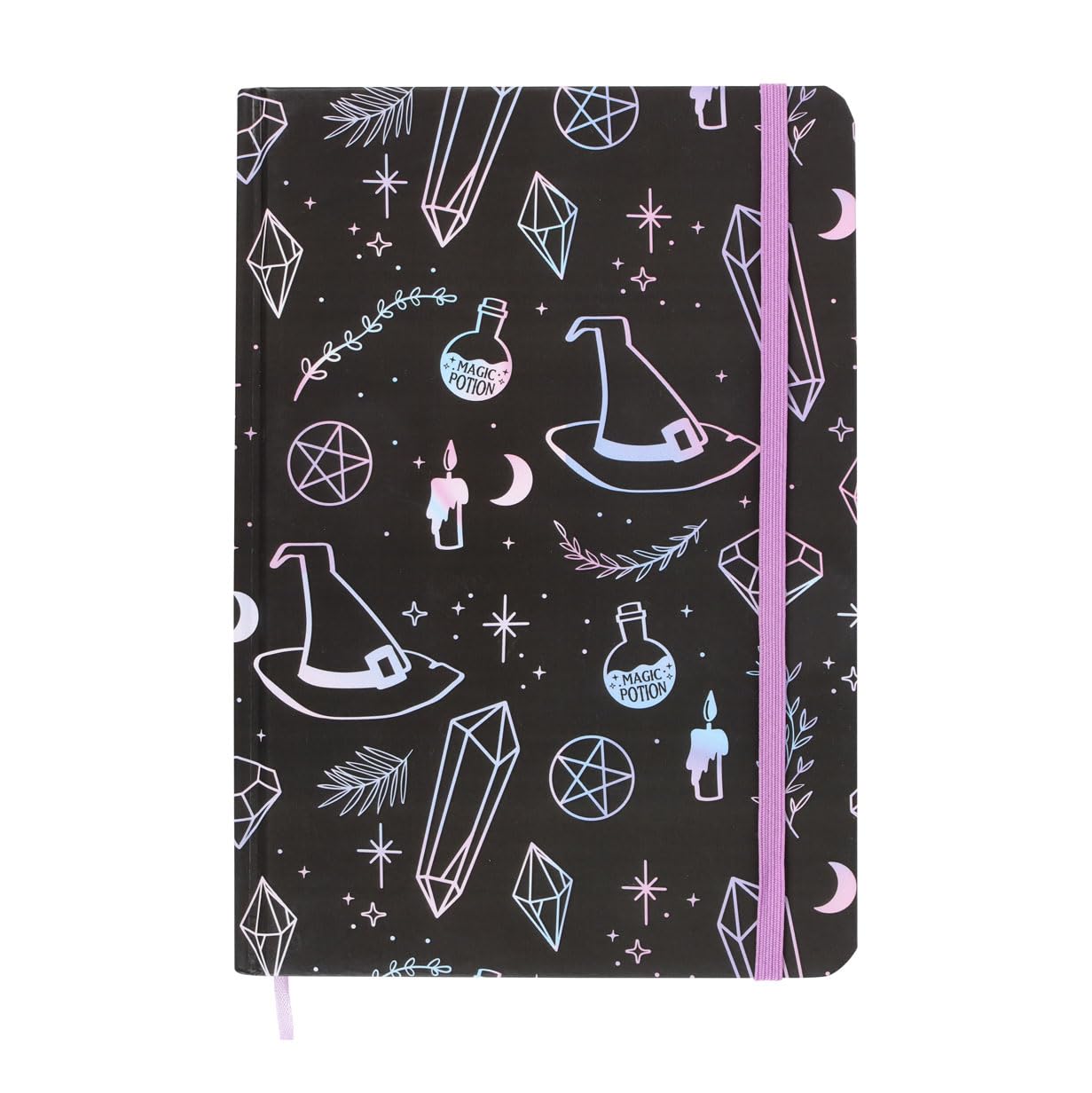 Something Different Wholesale Crystal Witch Print A5 Notebook - 100 Pages of Mystical Designs, Perfect for Spells, Journals, and Daily Notes, Gift for Witches and Magic Enthusiasts