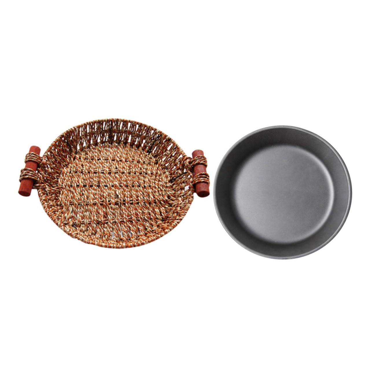 Assiette de steak grésillant en fer forgé HEMOTON avec plat de cuisson