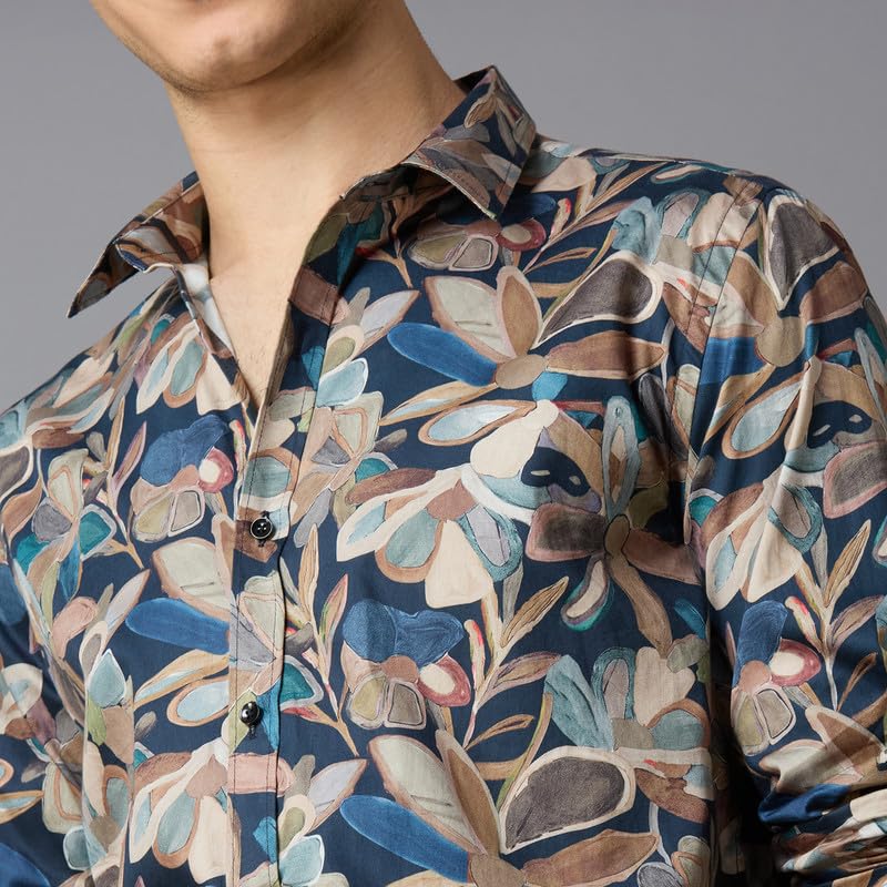 Image of MARK & ALBERT Men's Slim Fit Cotton Formal Shirt