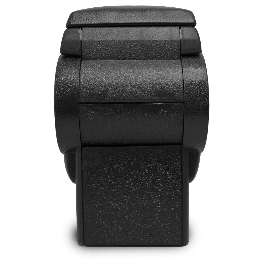 pro.tec Accoudoir Central - avec Compartiment - rembourré - Cuir-synthétique - Noir avec des Coutures Noirs