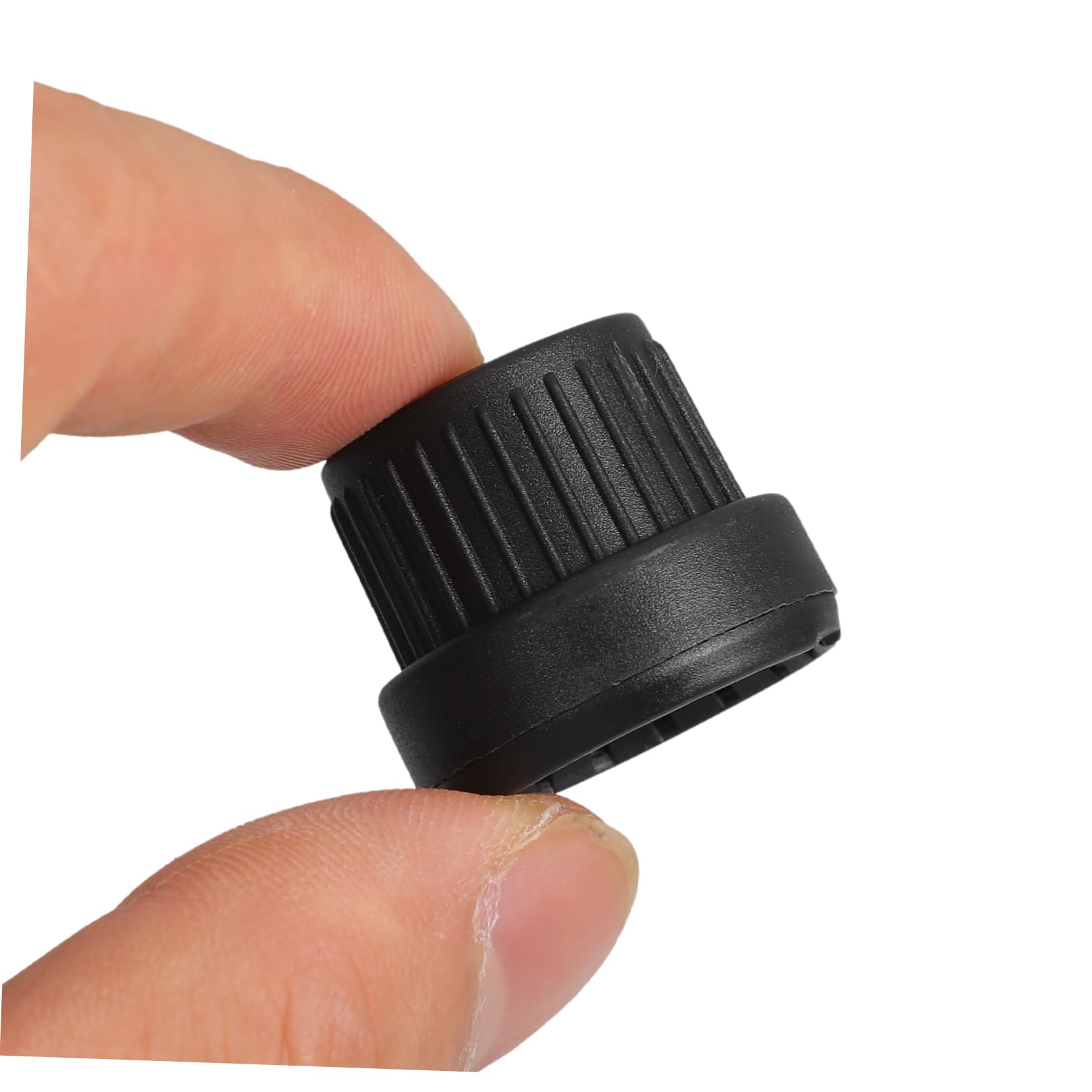 30 Stück Ersatzverschluss für Öle 18mm Gewinde Verschlusskappe aus Pp Wiederverwendbar und Praktisch Passend für 5-100ml Flaschen Schwarz für Ätherische Öle und Parfümflaschen
