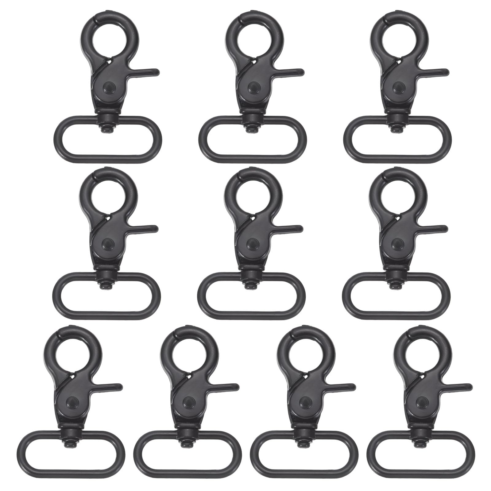 PATIKIL 1.3"(32mm) Swivel Snap Hooks, 10Pcs Zinc Alloy Key Chain Clip Hooks Lanyard Snap Hook Pet Belt Clip Clasps for Crafts Straps Webbing Backpack Keychain Jewelry Making