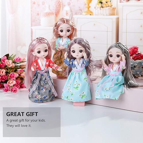 Miniatura 5 de Tomaibaby 6 piezas de muñeca de princesa juguetes chinos muñecas niñas bebé niña jugar juguetes para jardín de infantes disfraces en el hogar