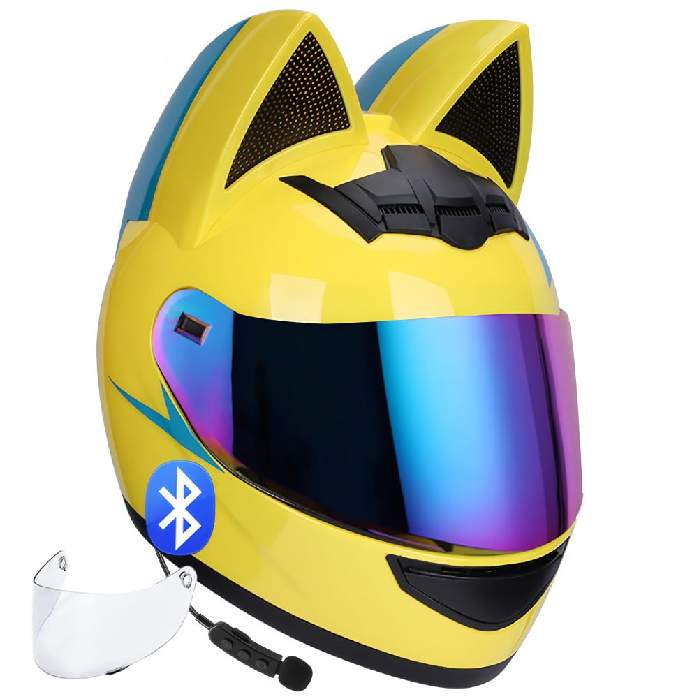 Motocross Helmet Tms Fmvss 218 Dot Personalized Cat Ear Bluetooth