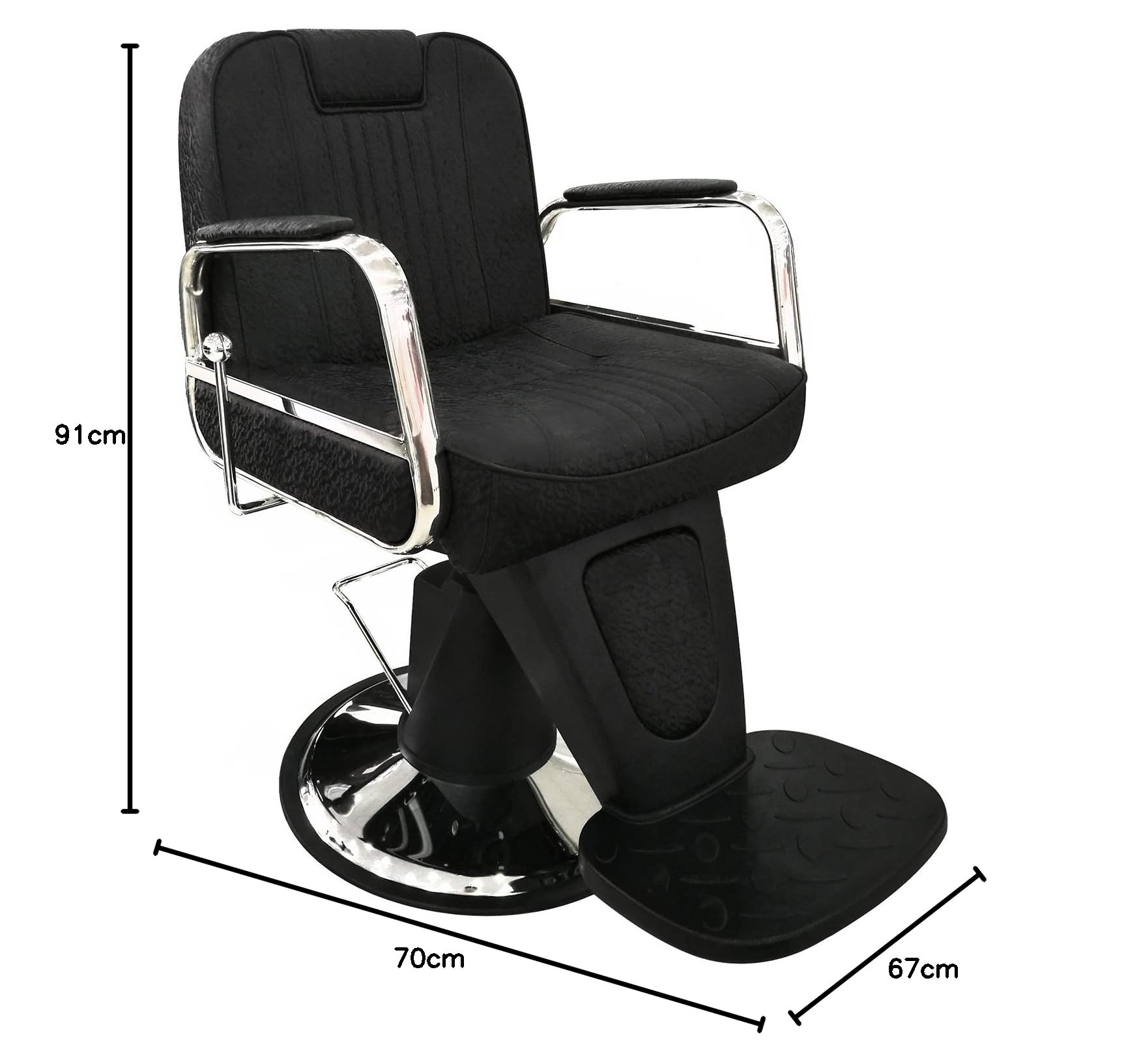ón Profesional de Peluquería Barbero MasSillaje Tattoo, 360º Giratoria con Base Fijo y Apoyapies, Sillón Ajustable Altura Regulable, Asiento Suave y Material Cómodo para Peluquería