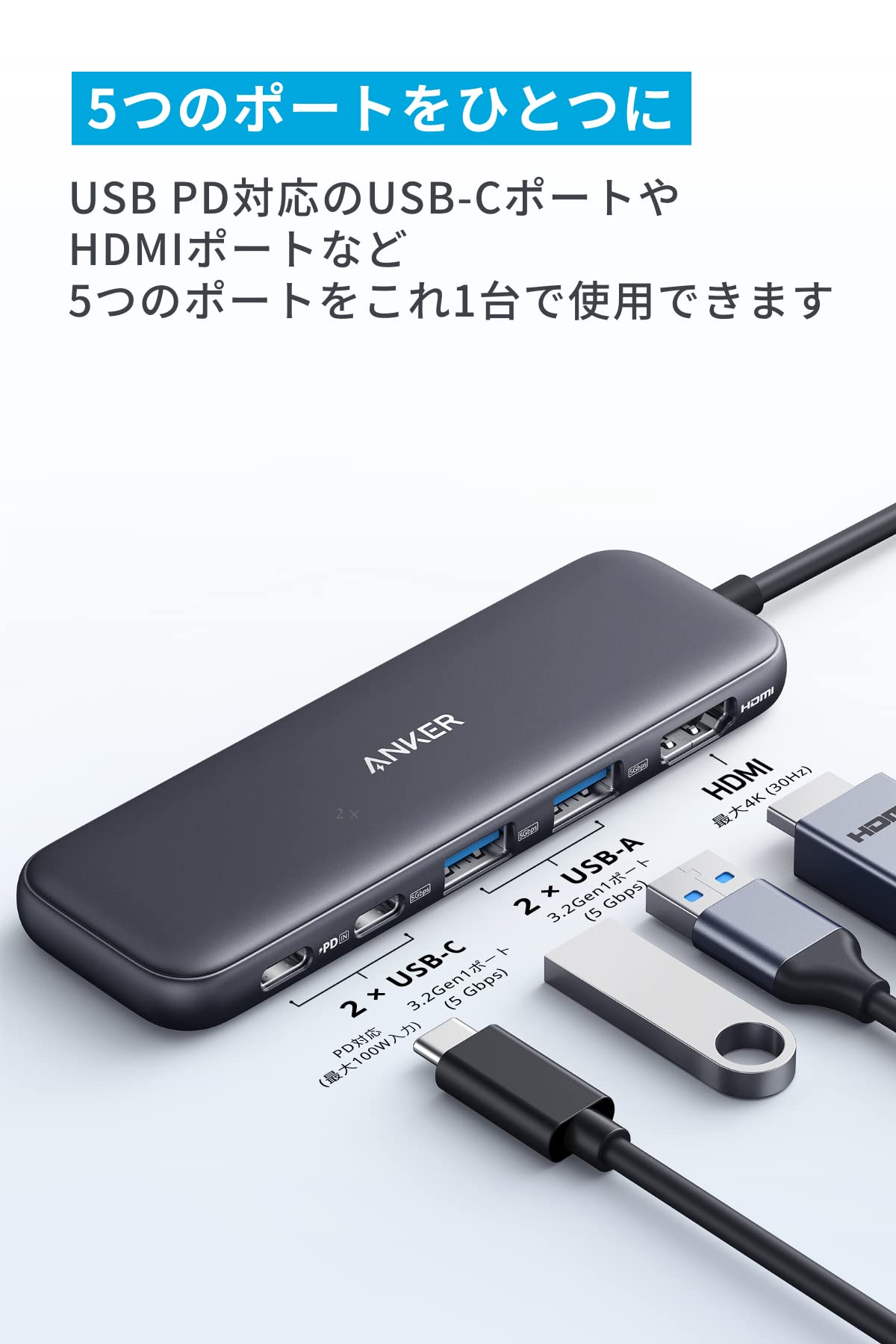 Amazon.co.jp: Anker (アンカー): USB ハブ