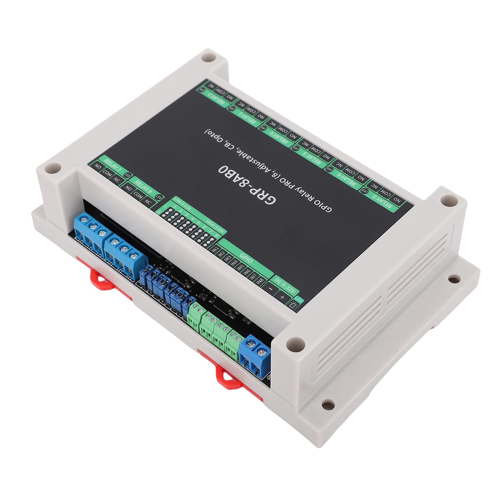 Ausla Module Relais GPIO Industriel, Coffret Rail ABS (GRP-8AB0)