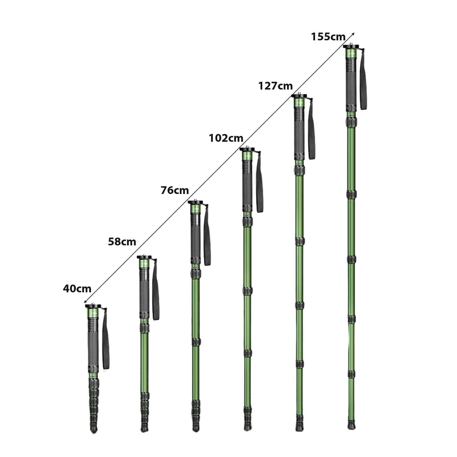 Fabater Monopiede per Fotocamera Portatile Monopiede Durevole in Lega di Alluminio per Fotocamera per Fotografia con capacità di Carico di 10 Kg per DSLR (GREEN)