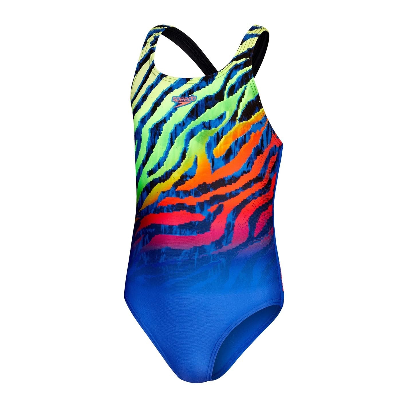Speedo Medalist - Costume da bagno da bambina con stampa digitale, resistente