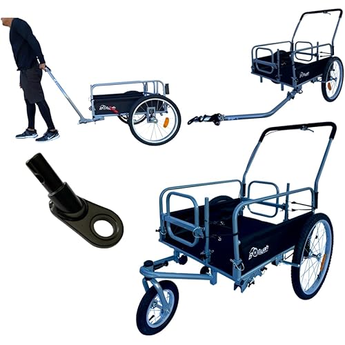 The Original Booyah’s Cargo Stroller and Bicycle Bike Trailer Suspension Beach Sport Cart with Cup Holder Organizer, Stroller Hook and Electric Bike Hitch