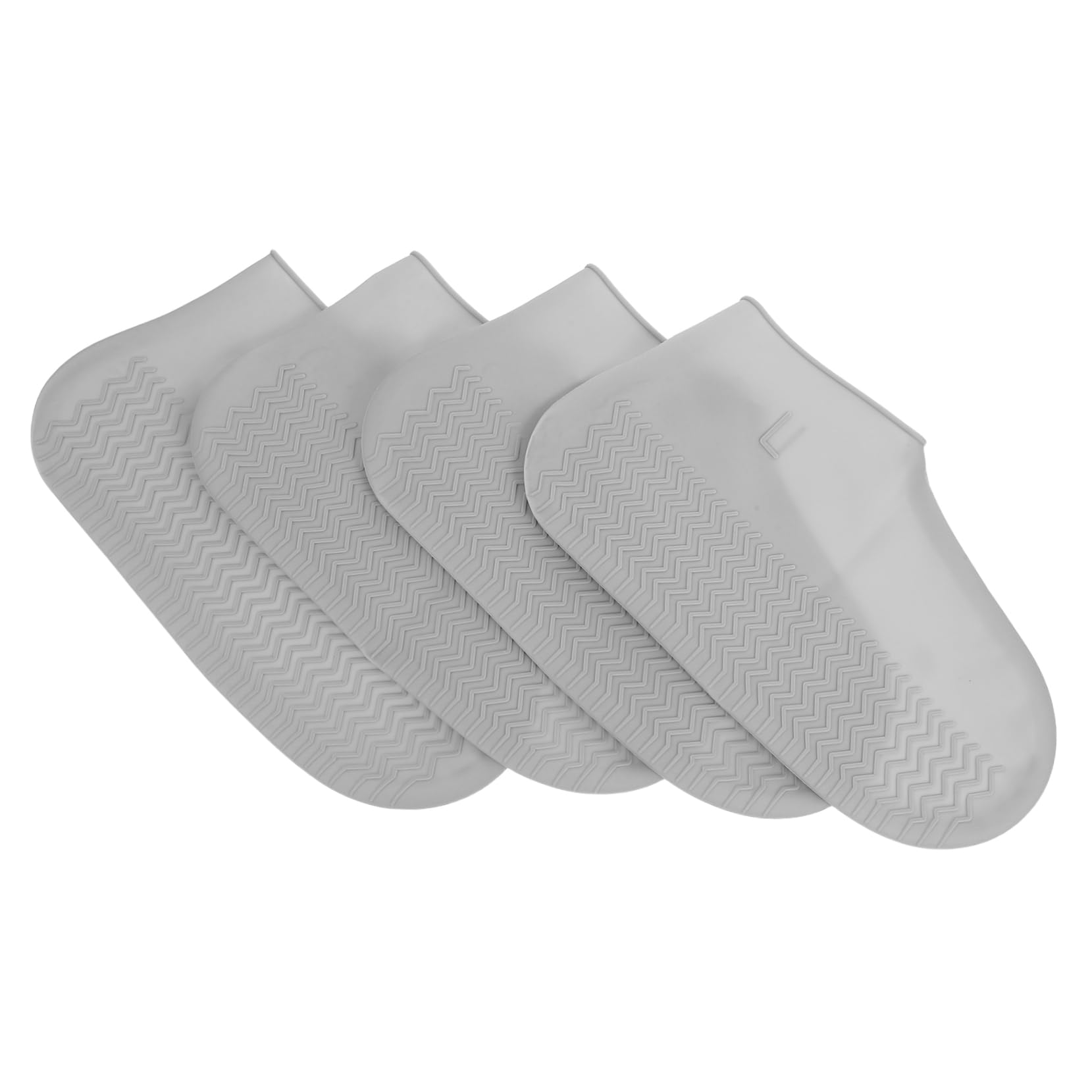 INOOMP 2 Pairs Silicone Shoe Covers Reusable Non Slip Skid Overshoes for Men and Women for Outdoor Hiking Cycling and Commuting Rainy Weather