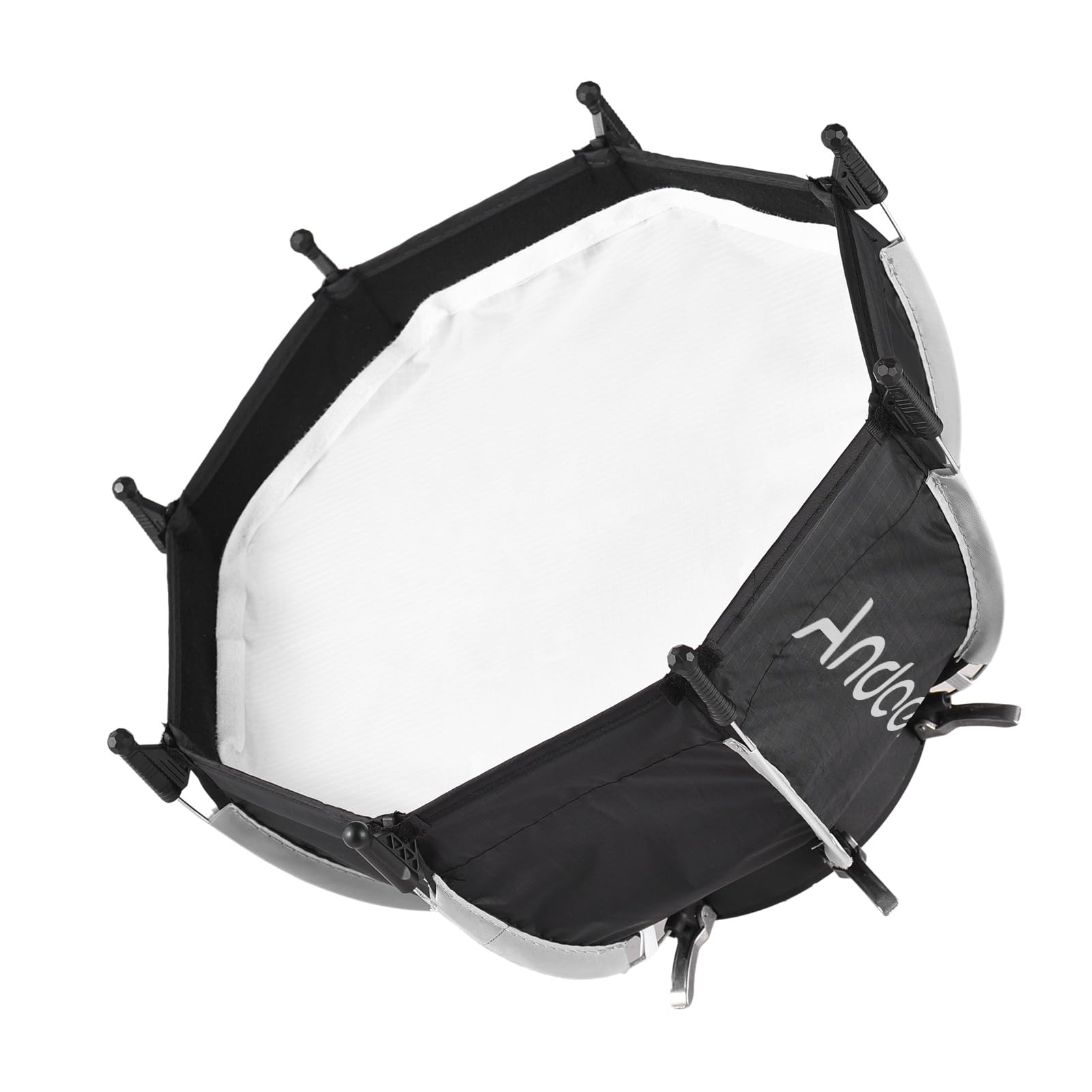 Mini Softbox Ottagonale da 30 Cm con Riflessione della Luce Migliorata per Piccoli Spazi, Streaming Live e Fotografia Still Life, Leggero e Portatile, Nylon + Lega di Alluminio