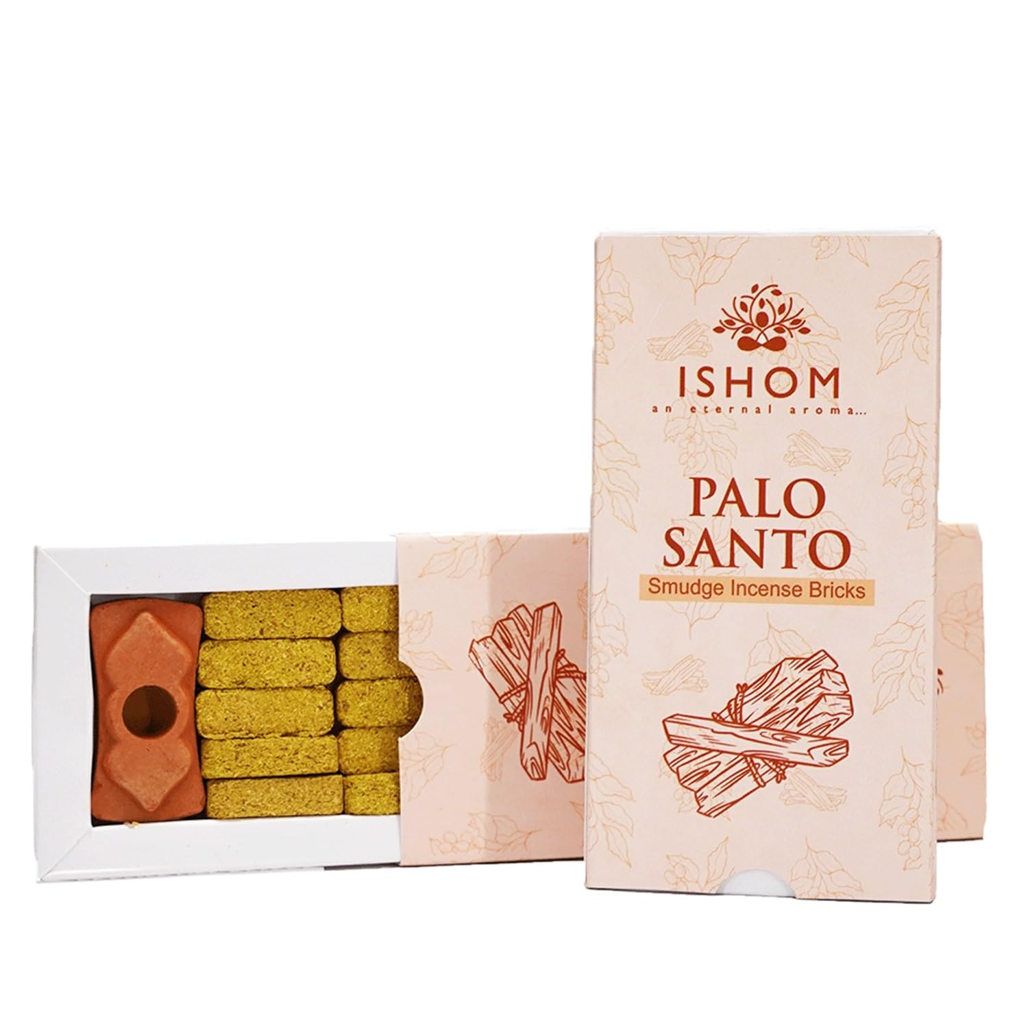Palo Santo Incense Bricks (15pcs + 1 Holder) | Ethically Sourced Natural Palo Santo Wood from Peru | Removes Negativity, Improves air Quality | Ideal for Home Fragrance, Meditation & Aromatherapy