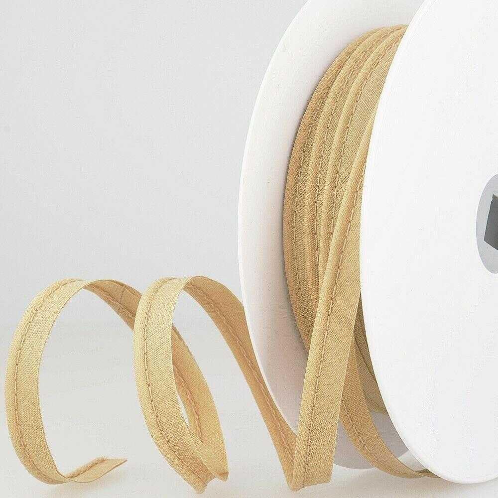 5mm Flanged Piping Cord Polyester Cotton 45 Colours Buy 1 2 Or 4 Metres 801D, 040 Dark Cream, 4 Metres