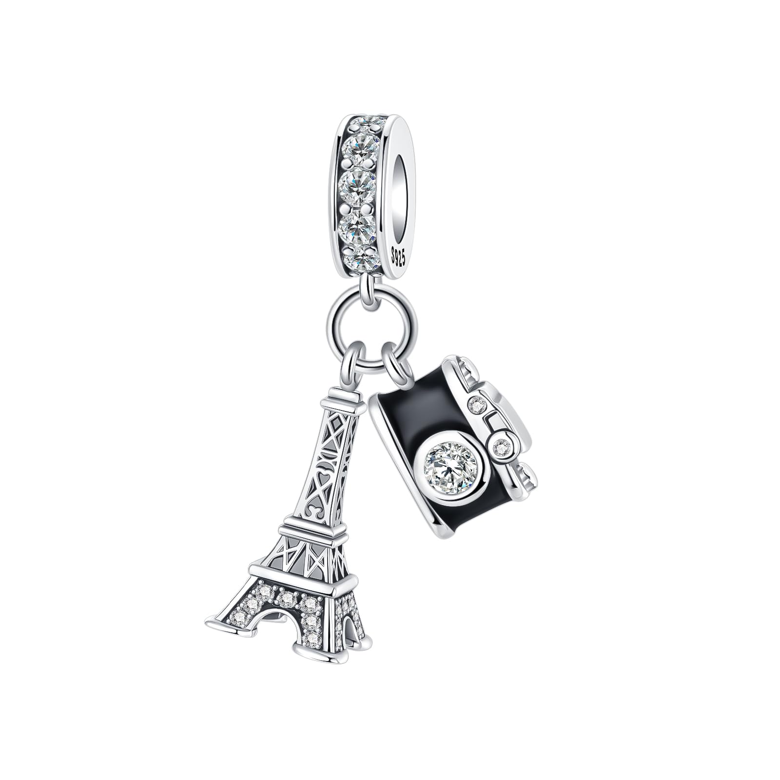 BIZK 925 Sterling Silver Charms for Bracelets and Necklaces for Birthday Valentine's Day Fashion Jewelry for Women Friend and Mother