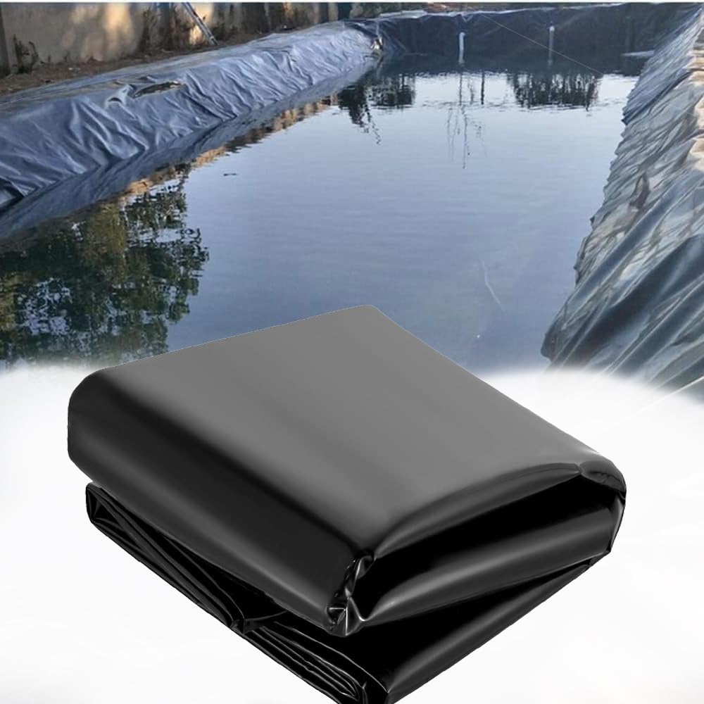 HDPE-Teichfolie 10x8m, wasserdichte Membran für Wassergärten, Fischteiche, Wasserfälle und Springbrunnen, strapazierfähige Abdeckung für Wasserlandschaften