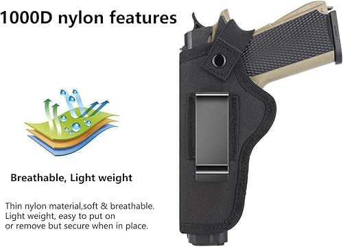 Miniatura 3 de 1911 Nylon Gun Holster Magazine | Derecha Izquierda IWB OWB Fast Draw | Se adapta a la mayoría de pistolas estilo 1911 - Kimber - Colt - S & W -
