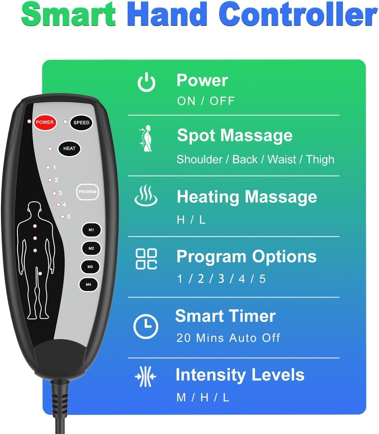 Vibration Back Massager for Chair with Heat, Massage Seat Cushion with Adjustable Neck Support Pillow & Heating Zones, Short Plush Cover Comfortable Pad for Office & Home