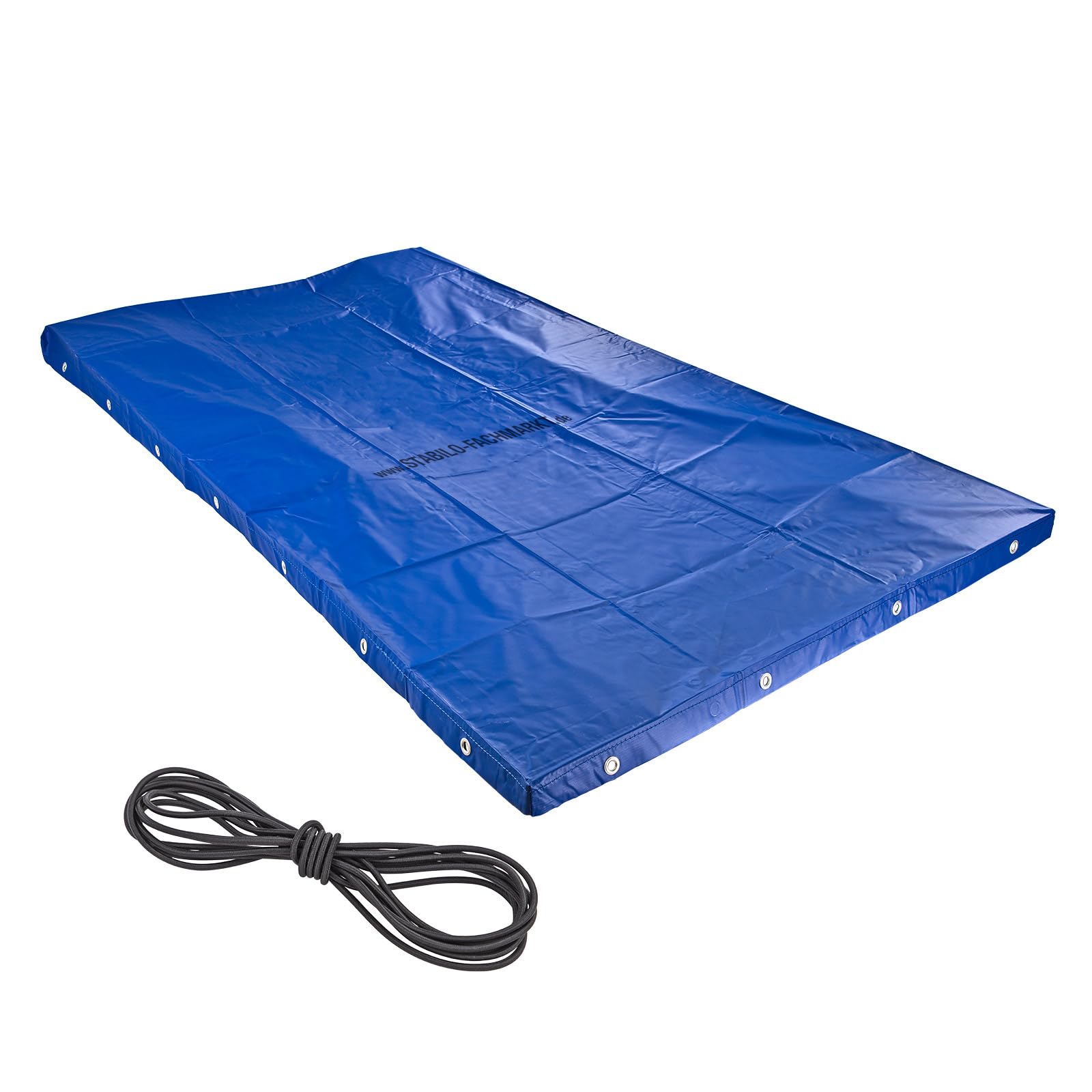 Stabilo Anhängerplane Blau mit Gummiseil Spanngummi 257x134 cm