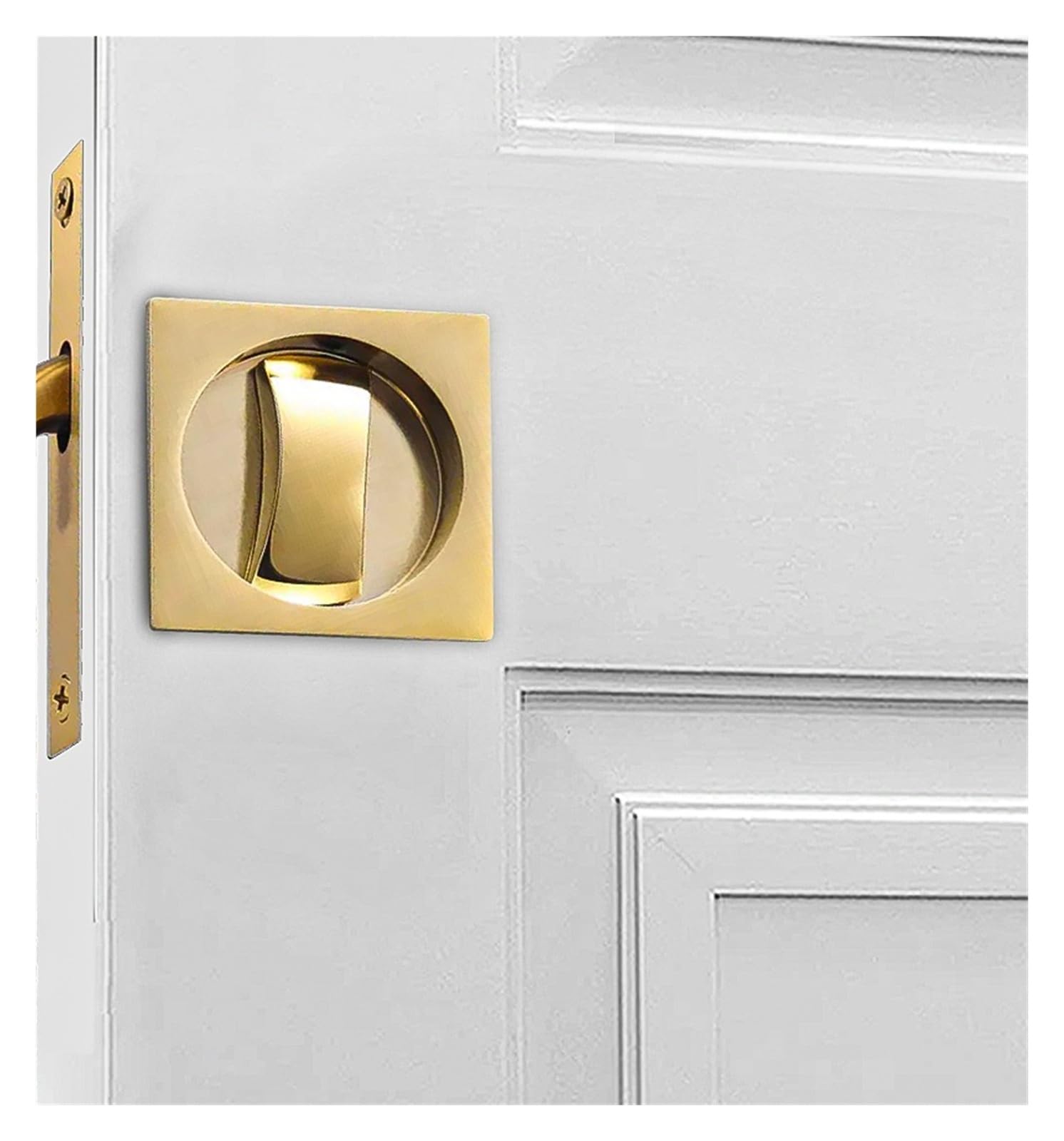 Zamek do drzwi przesuwnych z podwójnym hakiem i wpuszczanym zamkiem (czarny,ROTUNDITY_WITH LOCK)