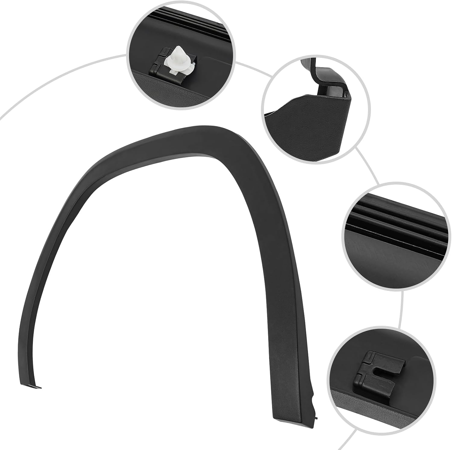 Rear Right Fender Trim Compatible with Volkswagen Atlas 2018 2019 2020 Rear Passenger Side Fender Flare Fender Molding Trim Replace for 3CN853818B9B9 (Right)
