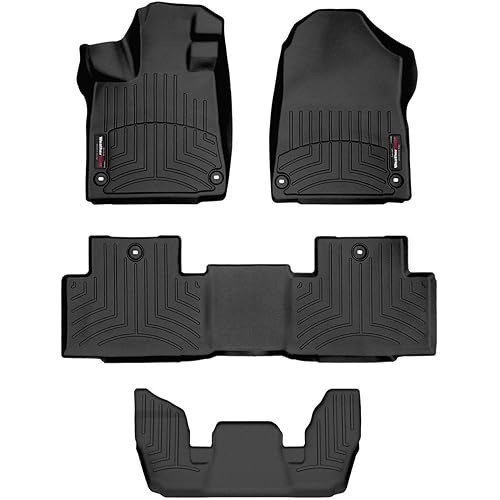 WeatherTech Custom Fit FloorLiners for Acura MDX - Full Set (441669-1-2-3), Black