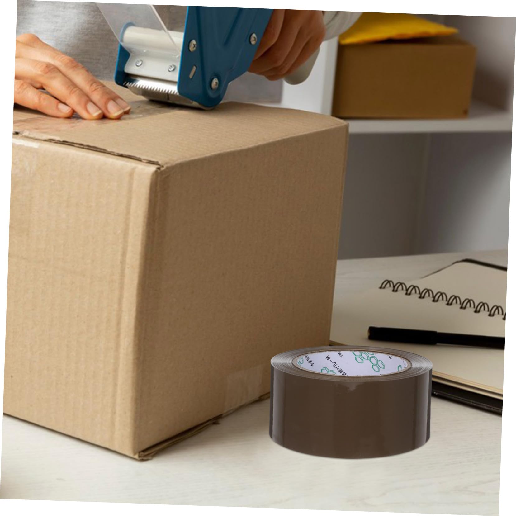 5 Rollen Starkes Braunes Verpackungsklebeband Extra Haftstarkes Packband für Versand Umzug und Kartonversiegelung Vielseitiges Klebeband für Büro Zuhause und Versand
