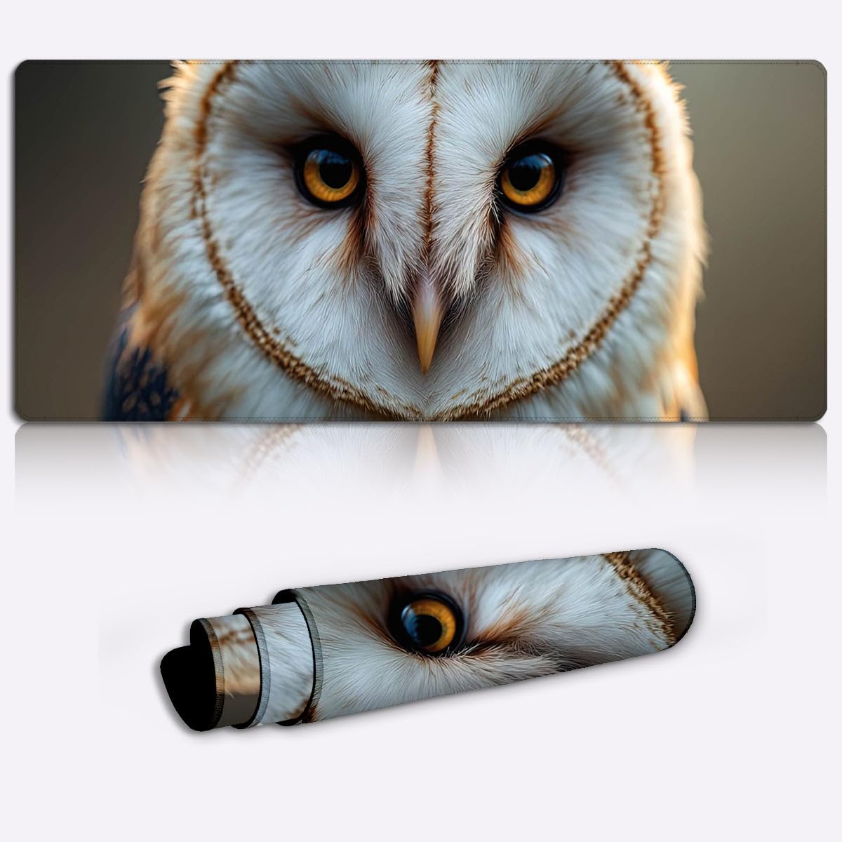 Alfombrilla de ratón para PC con diseño de búho y formato extendido 6