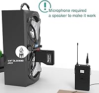 Vista 3 de FIFINE Wireless Microphone System, Wireless Microphone set with Headset and Lavalier Lapel Mics, Beltpack Transmitter and Receiver,Ideal for