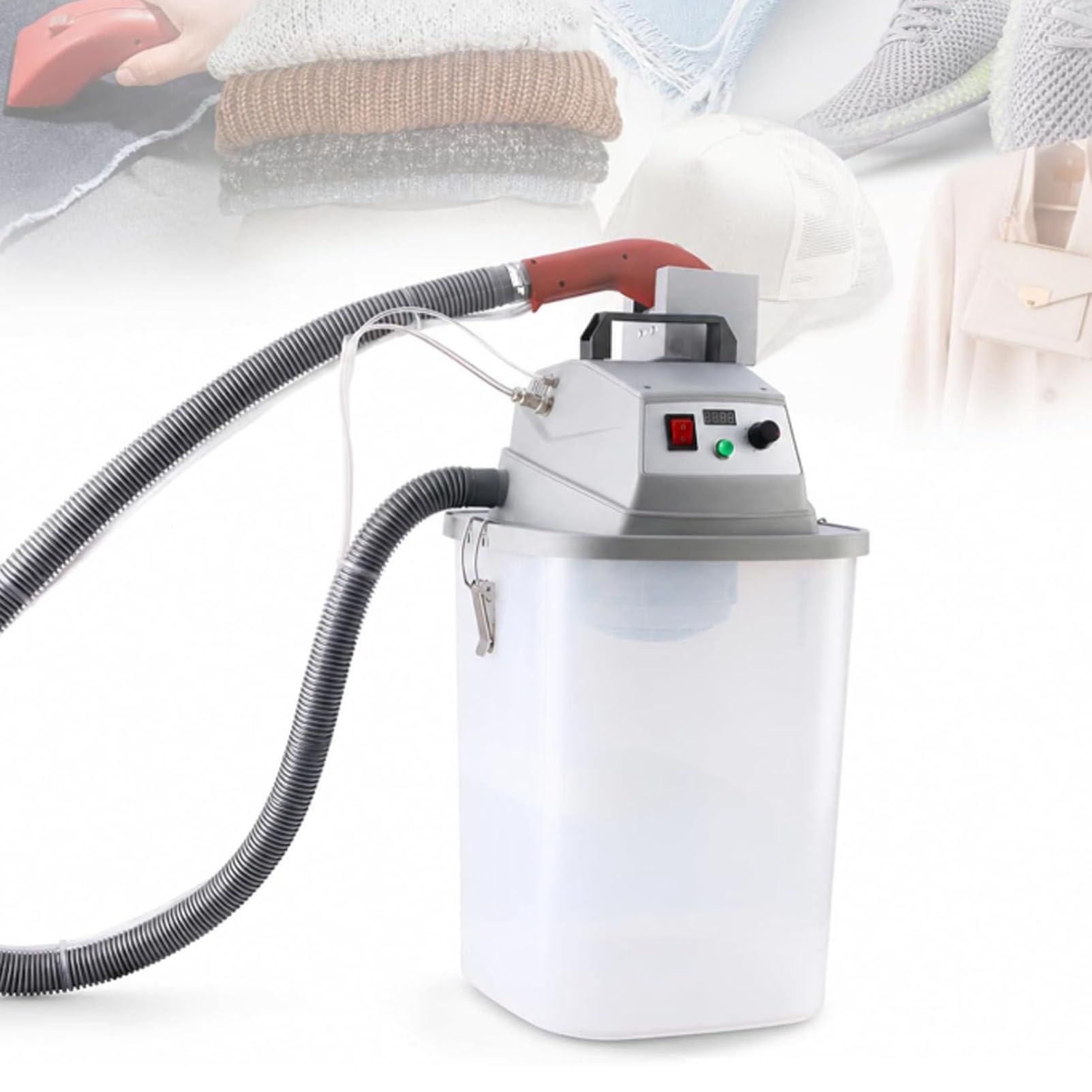 Oiyekntd Fabric Thread Trimmer 30L Storage Bucket, Thread Suction and Cutting,Single Heads Electric Brushless Thread Trimmer, Stepless Speed Regulation, Maximum Speed: 28000/min for Garment Factories
