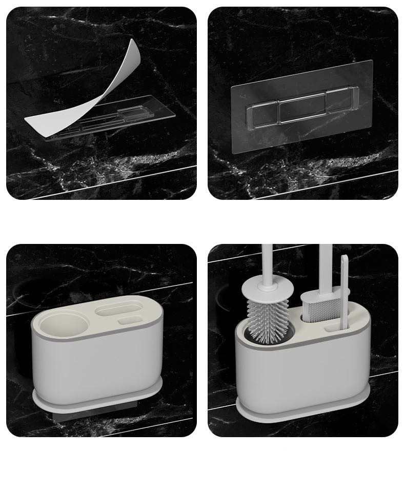 Image of Toilet Brush and Holder Set - Soft Toilet Brush Bathroom Cleaning Brushes Toilet Bowl Cleaner Set.