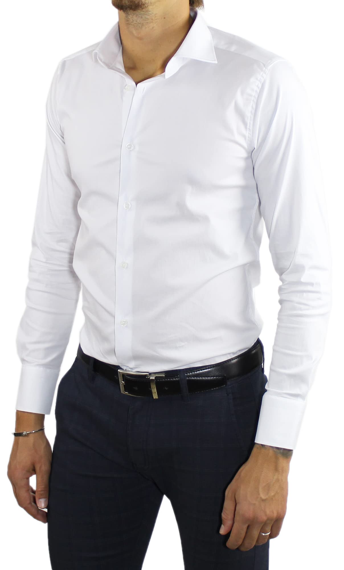 Ciabalù Camicia Uomo Elegante in Cotone Made in Italy Sartoriale
