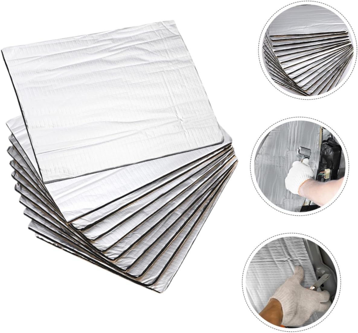 20pcs Car Sound Insulation Cotton Heat Shield Material for Heatproof Noise Reduction Automotive Hood Insulation Pad