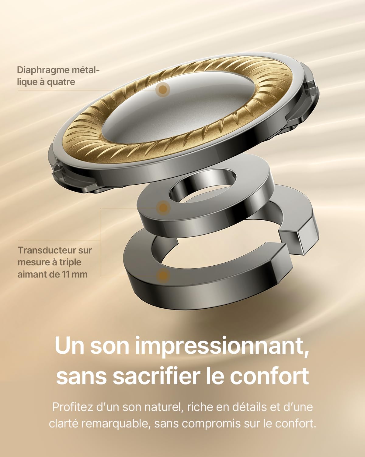 Baseus MC2 Écouteurs à Oreilles Libres, Clip-on Earbuds | CloudComfort 2.0, Hi-Res Audio, LDAC, SuperBass 3.0, Bluetooth 6.0, 4 Micros avec IA, 55 h d'autonomie, IP67, légers 5,1 g