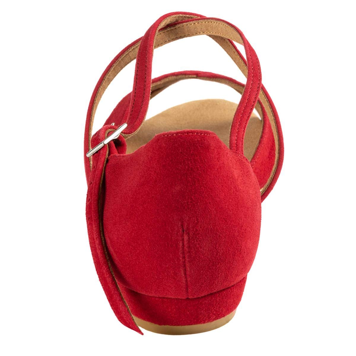 Rummos Damen Tanzschuhe Lola - Nubuck Schwarz - Medium (Normal) - 2 cm Blockabsatz - Made in Portugal