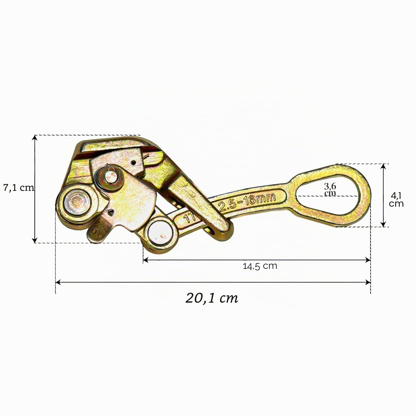 Cable Grip - Extractor de alambre de acero resistente y herramienta tensora de valla de alambre de púas para un fácil estiramiento y tensión de cables (1t/2210lb)