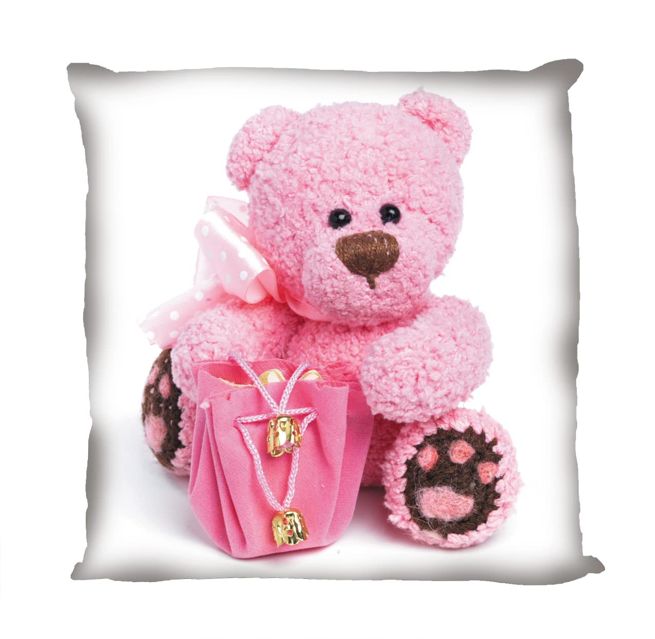 Generisch Kissenbezug Teddy-Motiv 40x40 Kissenhülle Deko-Kissen Art. 0511 (Tiermotiv_43) Küche, Haushalt & Wohnen