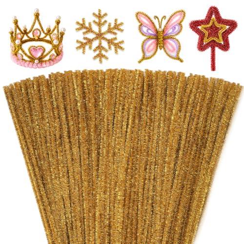 Image of Mnuizu 200Pcs Pipe Cleaners Glitter Pipecleaner Fuzzy Sticks Craft Supplies