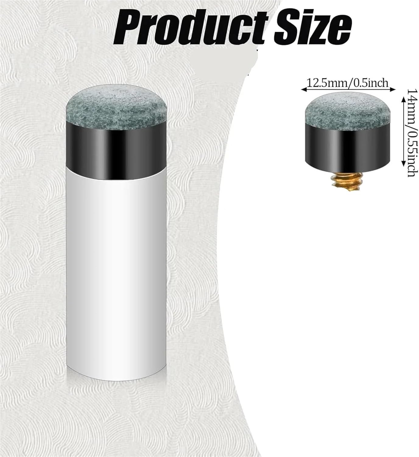 50/100/200pcs Billiard Cues Tips Replacement with Screw On Pool Cue Tip