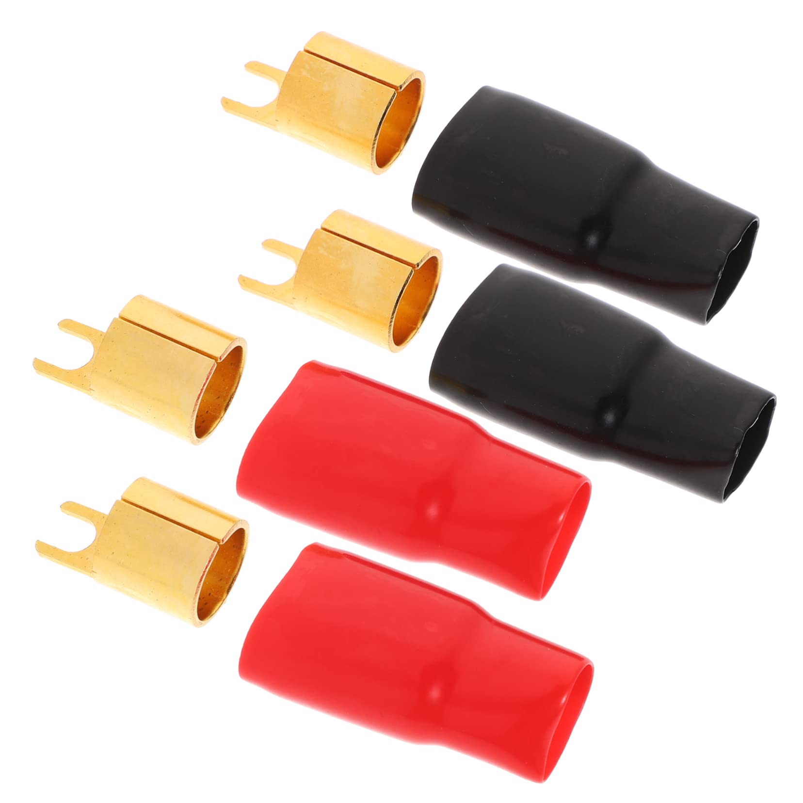 HAWILLOSCH Terminal Block Speaker Wire Connectors Crimp Connectors 2 Pairs Crimp Terminals Plated for Corrosion Protection