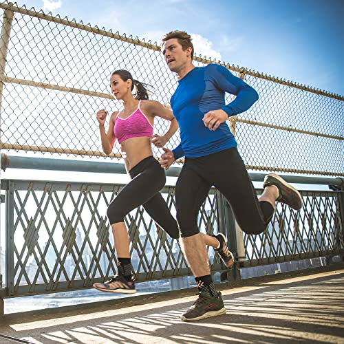 Copper Ankle Brace Compression Sleeve Support For Women & Men - Adjustable Strap For Arch Support - Plantar Fasciitis Brace For Sprained Ankle, Achilles Tendonitis Pain, Injury Recovery, Running #TOP3