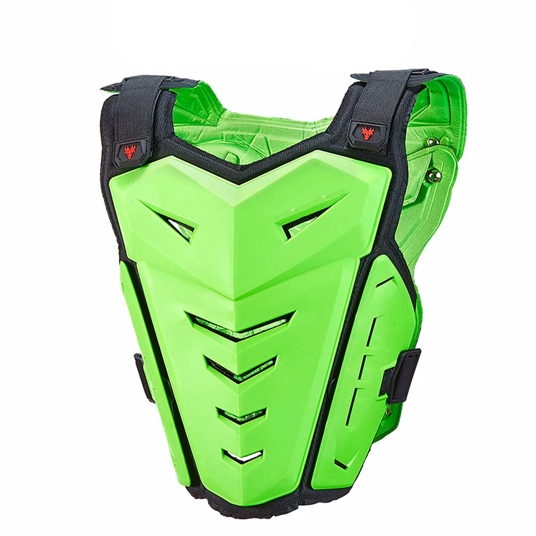 Chaqueta Montar Motocross para Hombre Protector Moto Off-Road Racing Protector Espalda Pecho Equipo protección Green Vest