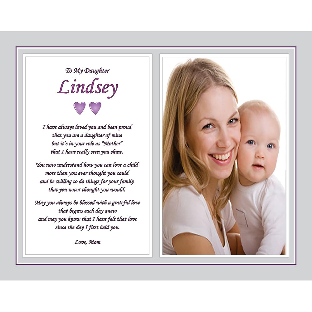 Daughter Gift from Mom, Dad or Parents, Poem Praising Her for Being a Good Mother, 8x10 Inch Personalized Custom Print