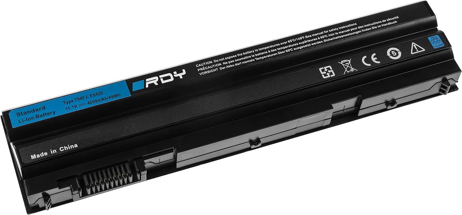 RDY Bateria Akumulator T54FJ 8858X M5Y0X N3X1D do laptopa Dell Latitude E6420 E6430 E6520 E6530 E5420 E5430 E5520 E5530 E6440 E6540 Vostro 3460 3560 (Pojemność: 4000 mAh 11.1V)