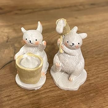Amazon.co.jp: ナチュラルキッチンお月見 餅つきウサギ オブジェ Amazon.co.jp: ナチュラルキッチンお月見 餅つきウサギ オブジェ